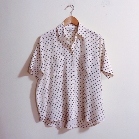 Madewell Tops - Madewell Silk Courier Shirt in Foulard Dot